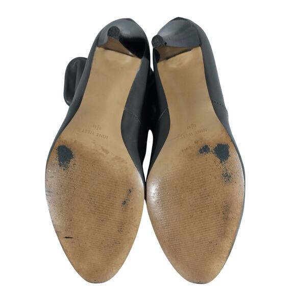 NINE WEST! BAILEY TAUPE BROWN GENUINE LEATHER, BACK HEEL ZIPPER BOOTS! SZ 9.5M - Picture 8 of 9